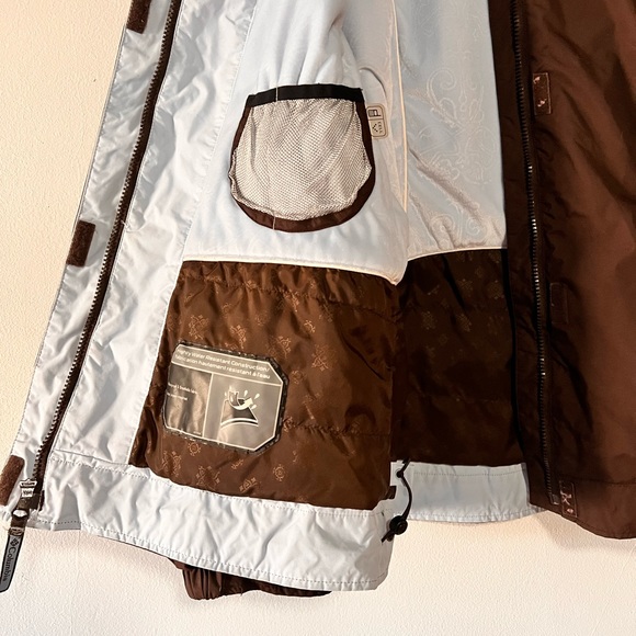 Columbia Womens Brown and light blue Swirl Coat Winter Jacket Size L - Picture 6 of 13